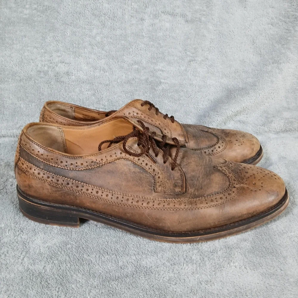 Polo Ralph Lauren Moseley Shoes Mens 10.5D Brown Leather Oxford Dress - Picture 3 of 9